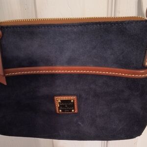 Dooney & Bourke Navy Suede Crossbody Bag